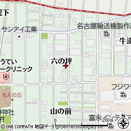 愛知県北名古屋市熊之庄六の坪周辺の地図