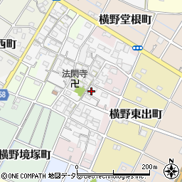 愛知県稲沢市横野町（東郷）周辺の地図