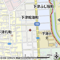 愛知県稲沢市下津蛇池町周辺の地図