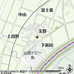 愛知県一宮市玉野山周辺の地図
