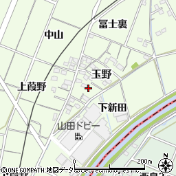 愛知県一宮市玉野（山）周辺の地図