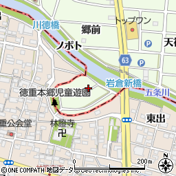 愛知県岩倉市川井町折屋敷周辺の地図