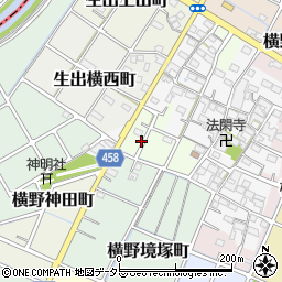 愛知県稲沢市横野西郷町周辺の地図