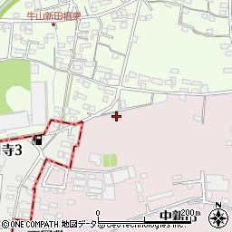 愛知県春日井市西屋町中新田4周辺の地図