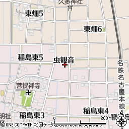 愛知県稲沢市稲島町菩提寺周辺の地図
