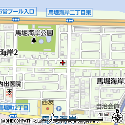 神奈川県横須賀市馬堀海岸周辺の地図