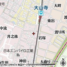 愛知県岩倉市大山寺町岩塚周辺の地図