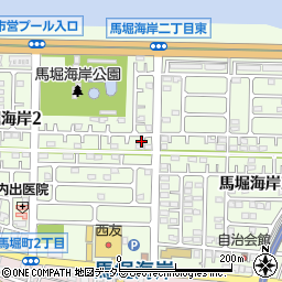 神奈川県横須賀市馬堀海岸周辺の地図