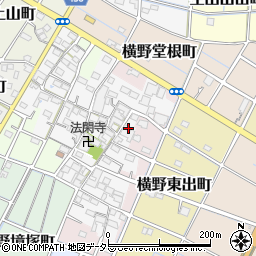 愛知県稲沢市横野町周辺の地図
