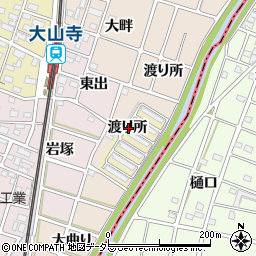 愛知県岩倉市五条町渡り所周辺の地図
