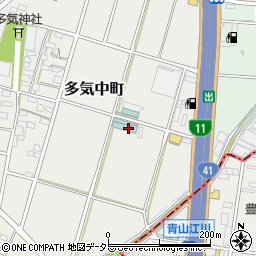 愛知県小牧市多気中町389周辺の地図