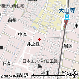 愛知県岩倉市大山寺町（井之株）周辺の地図