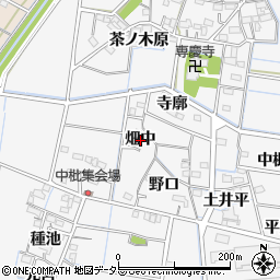 愛知県稲沢市祖父江町山崎畑中周辺の地図