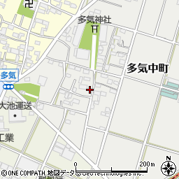 愛知県小牧市多気中町253周辺の地図