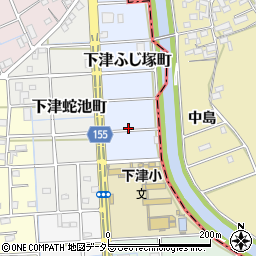愛知県稲沢市下津ふじ塚町周辺の地図