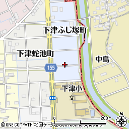 愛知県稲沢市下津ふじ塚町周辺の地図
