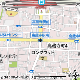 高蔵寺駅南周辺の地図