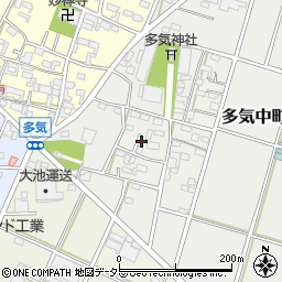 愛知県小牧市多気中町256周辺の地図