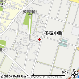 愛知県小牧市多気中町304周辺の地図