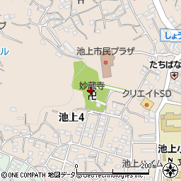 妙蔵寺周辺の地図