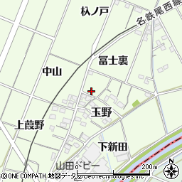 愛知県一宮市玉野中山周辺の地図