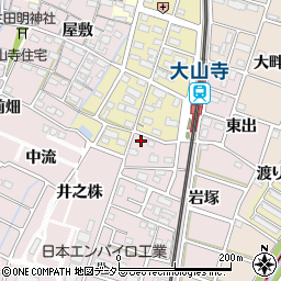愛知県岩倉市大山寺町西岩塚周辺の地図