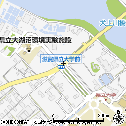 滋賀県立大前周辺の地図