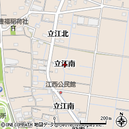 愛知県稲沢市祖父江町祖父江（立江南）周辺の地図