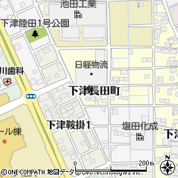 愛知県稲沢市下津長田町90周辺の地図