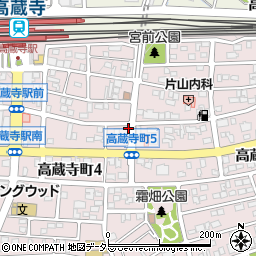 名鉄協商高蔵寺駅南第７駐車場周辺の地図