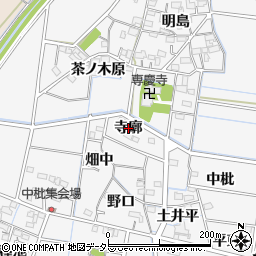 愛知県稲沢市祖父江町山崎（寺廓）周辺の地図