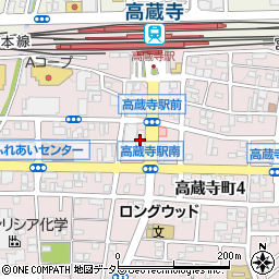 春日井市カギの緊急隊３６５日２４時間　春日井・高蔵寺駅前センター周辺の地図