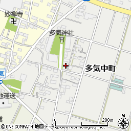 愛知県小牧市多気中町309周辺の地図