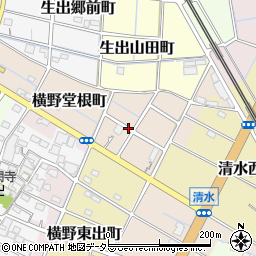 愛知県稲沢市横野堂根町周辺の地図