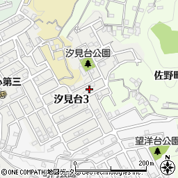 神奈川県横須賀市汐見台3丁目14周辺の地図