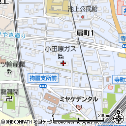 小田原ガス株式会社　料金担当周辺の地図