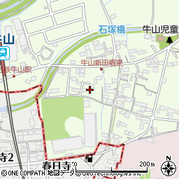 愛知県春日井市牛山町2407周辺の地図