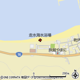 走水海水浴場周辺の地図