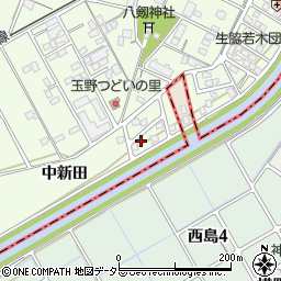 愛知県一宮市玉野中新田1-18周辺の地図