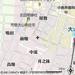 愛知県岩倉市大山寺町前畑周辺の地図