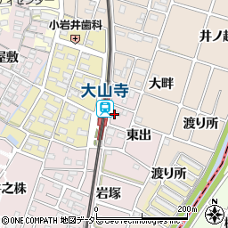 愛知県岩倉市大山寺町東出周辺の地図