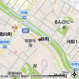 滋賀県彦根市新町周辺の地図