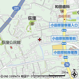 神奈川県小田原市荻窪502周辺の地図