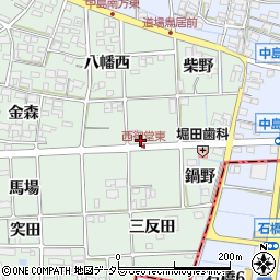 愛知県一宮市萩原町西御堂半抜13周辺の地図