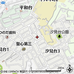 神奈川県横須賀市汐見台3丁目4周辺の地図