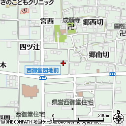 愛知県一宮市萩原町西御堂苅宿周辺の地図