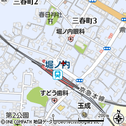 ローソンストア１００横須賀三春町三丁目店周辺の地図