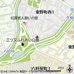 愛知県春日井市東野町西1丁目4-9周辺の地図