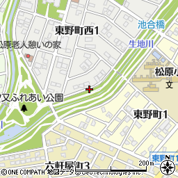 愛知県春日井市東野町西1丁目1周辺の地図