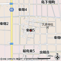 愛知県稲沢市東畑5丁目周辺の地図